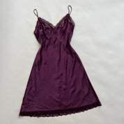 Plum silk midi slip