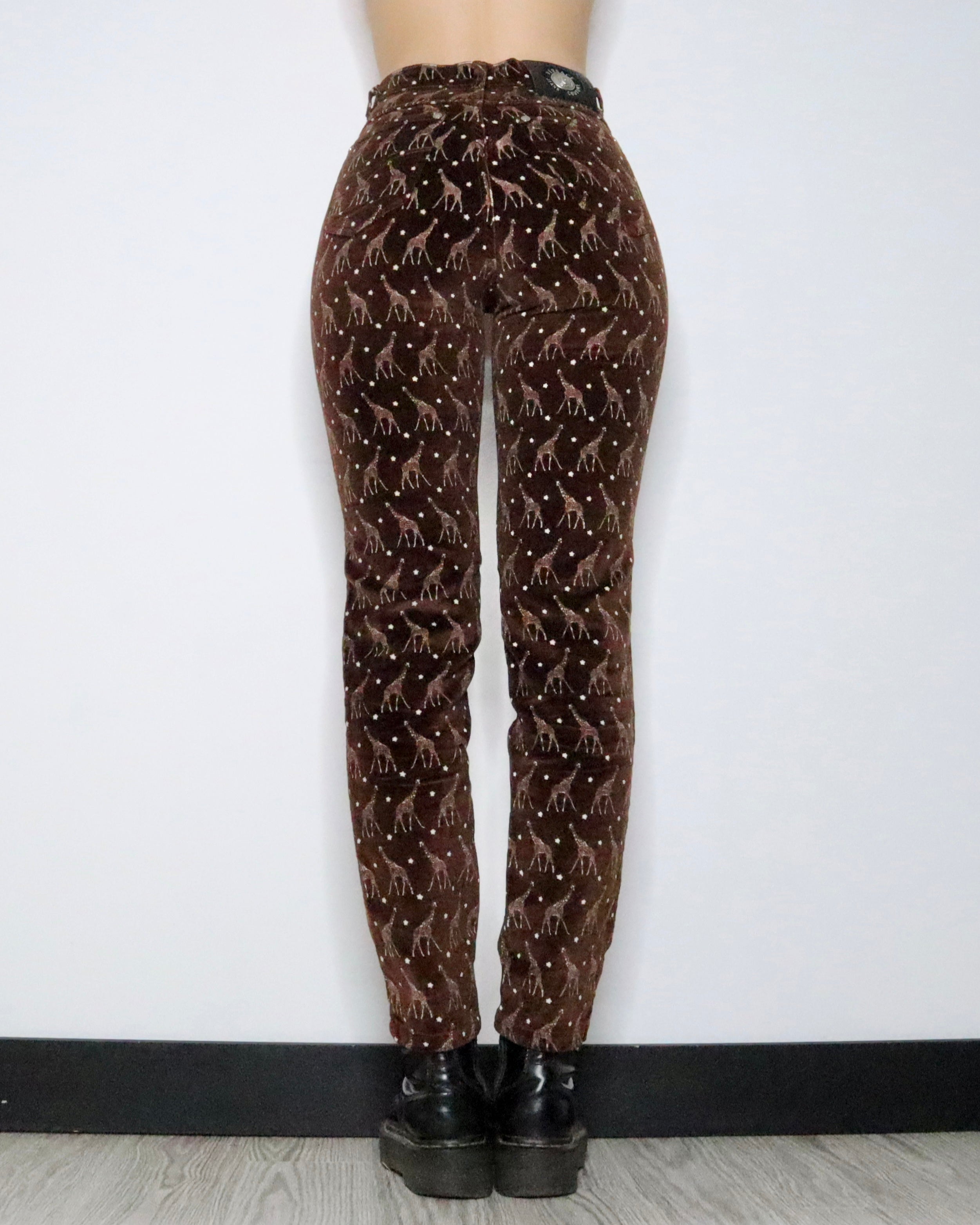 Versace Velvet Giraffe Pants (Small) 