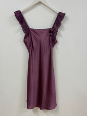 Eggplant Ruffle Silk