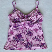 Purple floral swim top