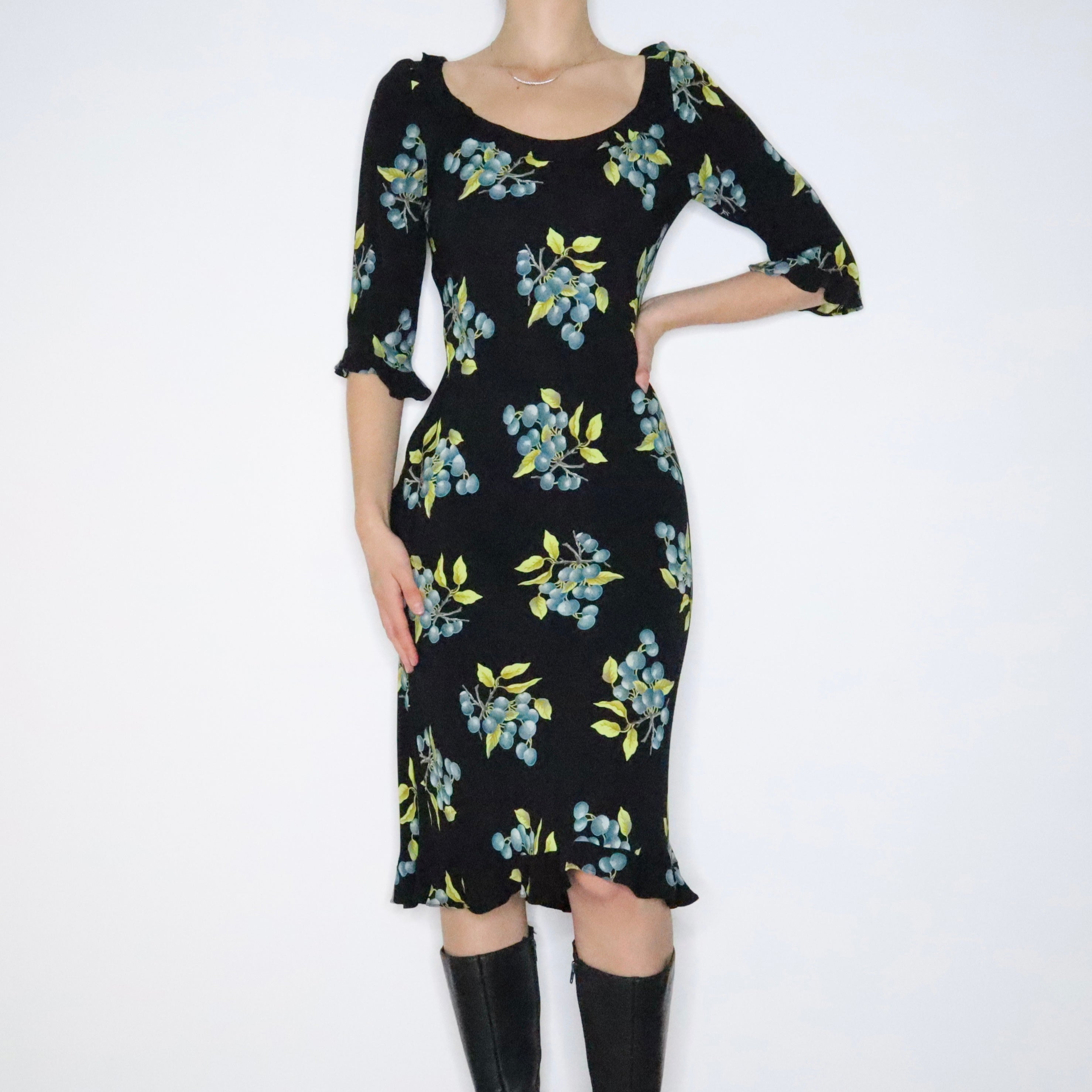 Betsey Johnson Blueberry Midi Dress (S-M)