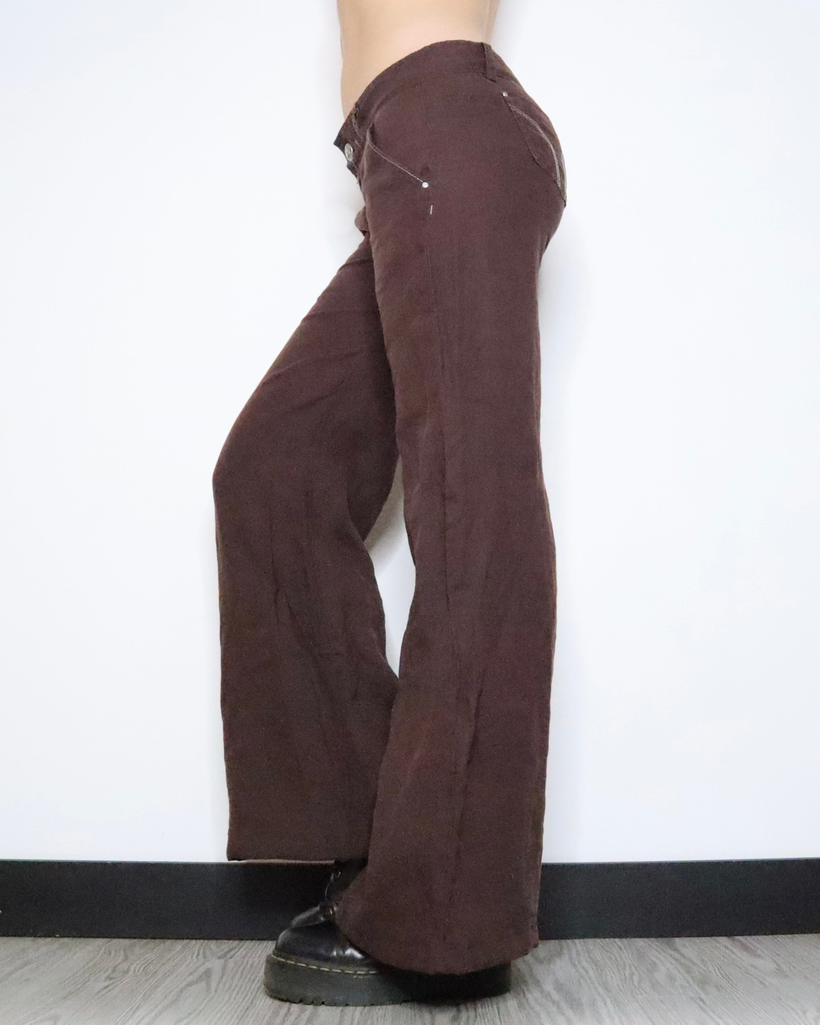 Miss Sixty Brown Linen Pants (Small) 