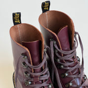 Maroon doc martens size 9