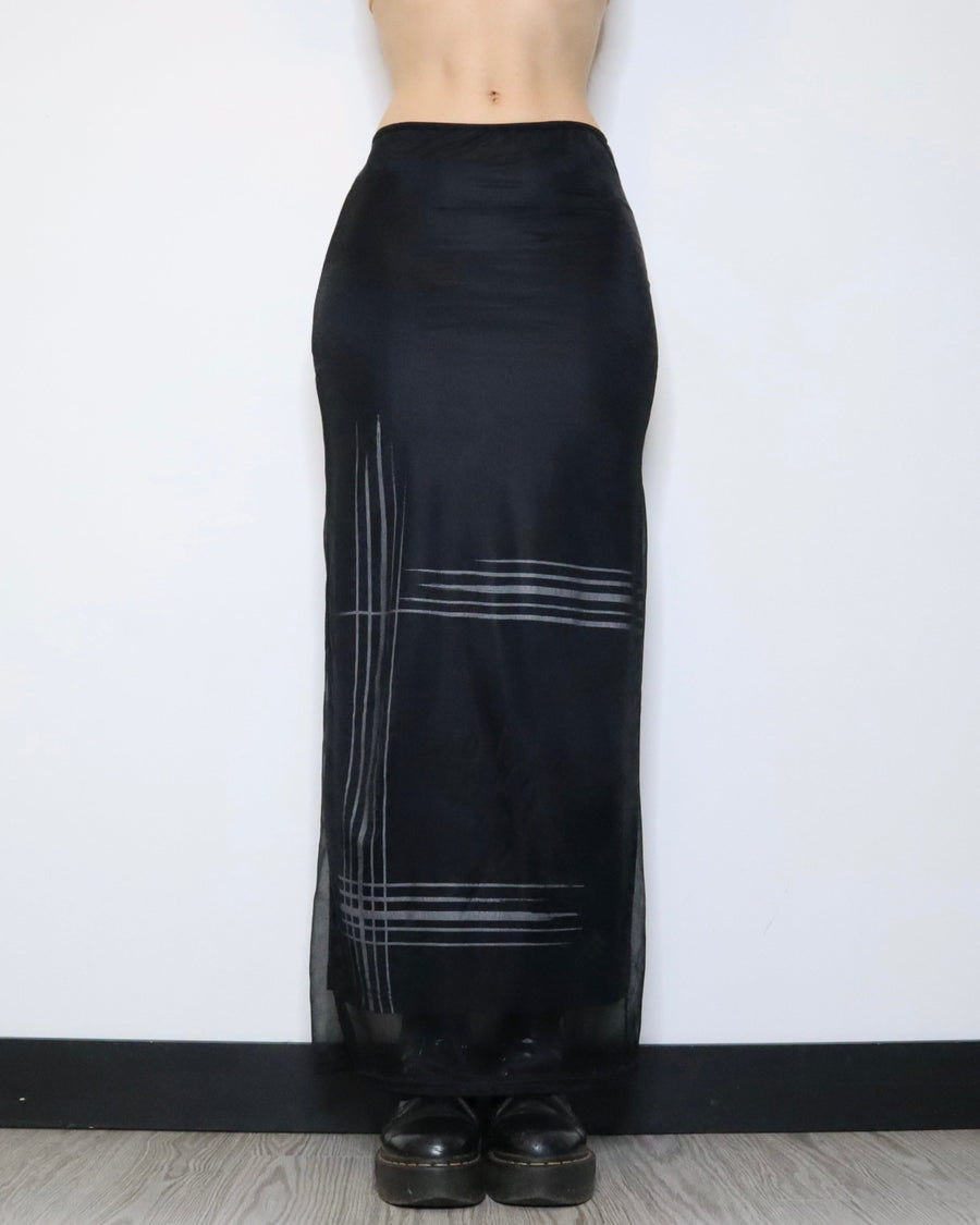 French Black Maxi Skirt (Small)