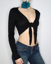 Black Beaded Bolero (Medium) 