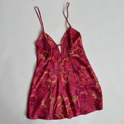 00s Pink pattern slip (M)