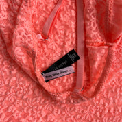 coral sheer lace slip S