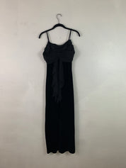 Black velvet dress