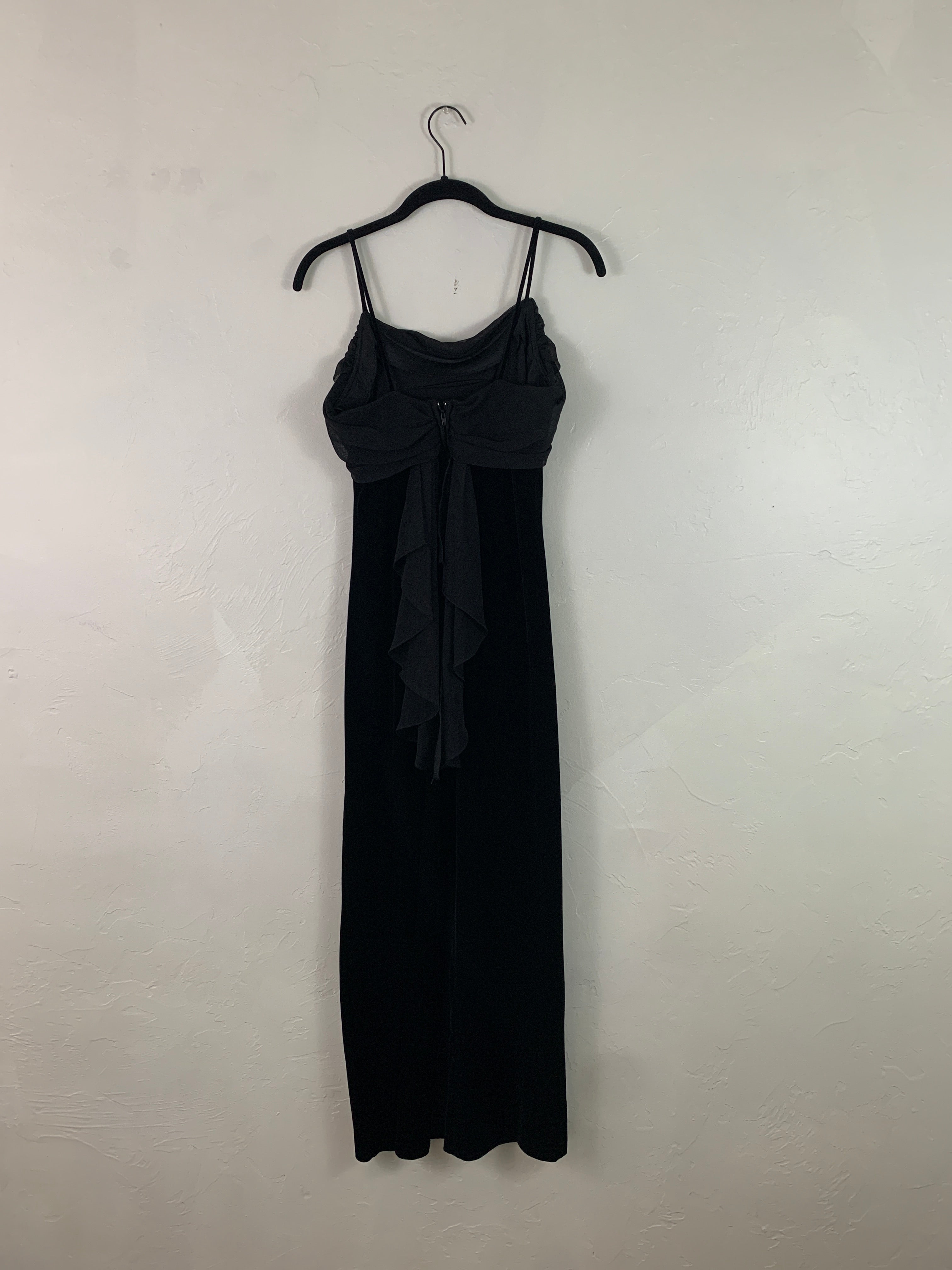 Black velvet dress