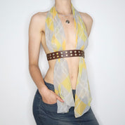 90s French Silk Chiffon Scarf