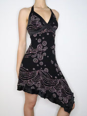Bebe Black Halter Dress (Small)