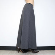 Gray Pinstripe Maxi Skirt (Medium) 