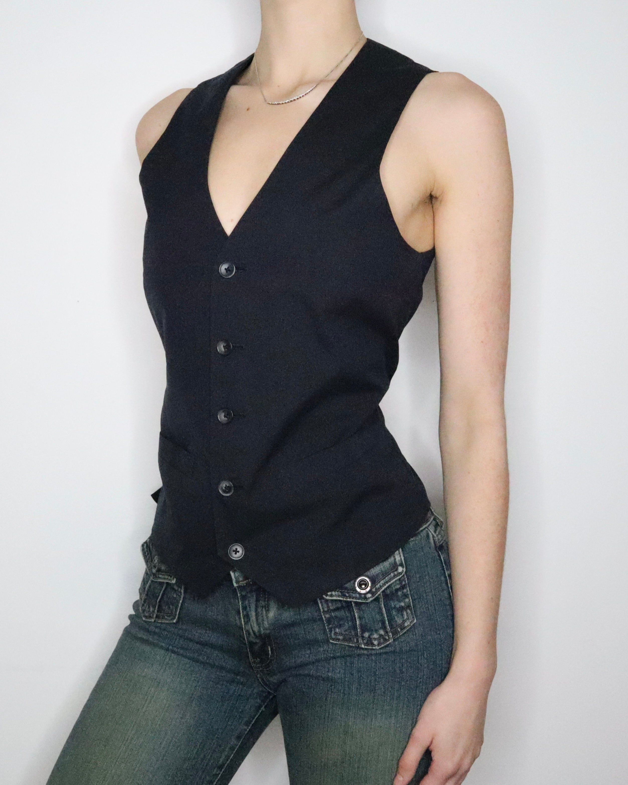 Navy Waistcoat Vest (Medium) 