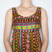 60s Flower Power Babydoll Dress (S/M)