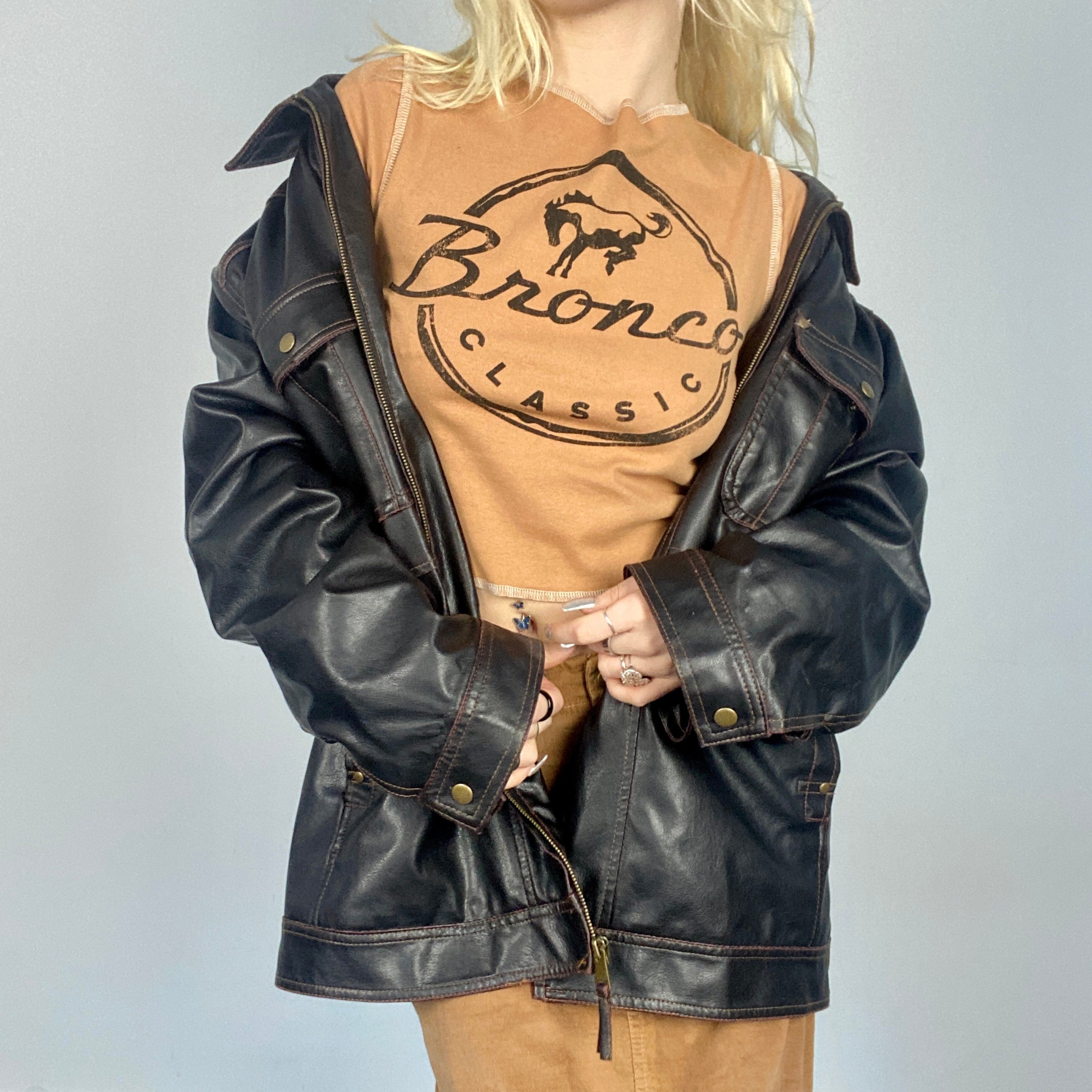 Vintage Style Leather Jacket
