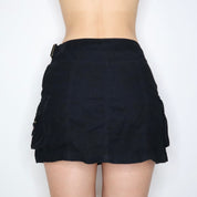 Black Corduroy Cargo Skirt (XS-S) 