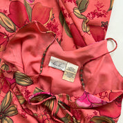 00s coral floral midi