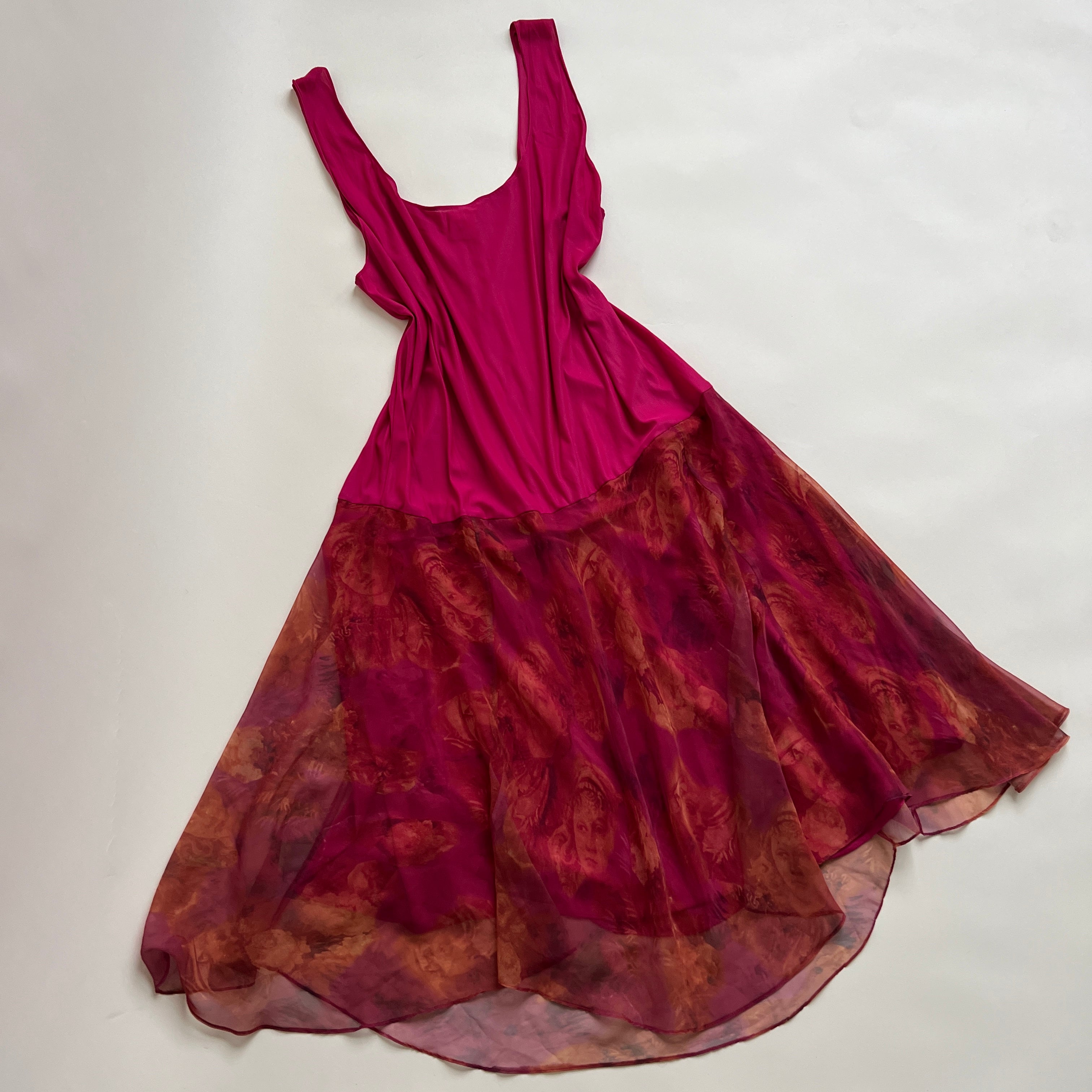 Vintage face print maxi sz xxxl