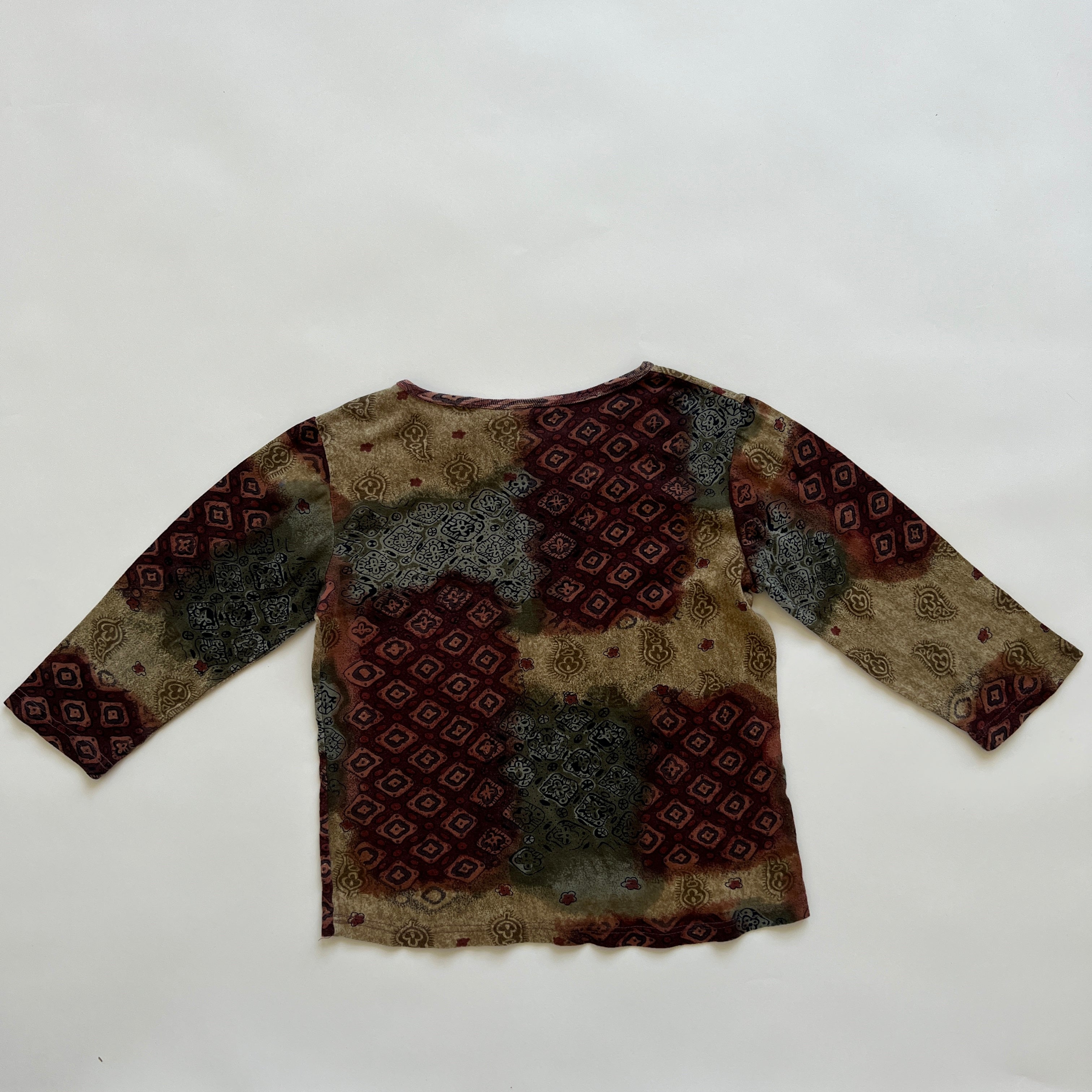 90s beaded patchwork knit