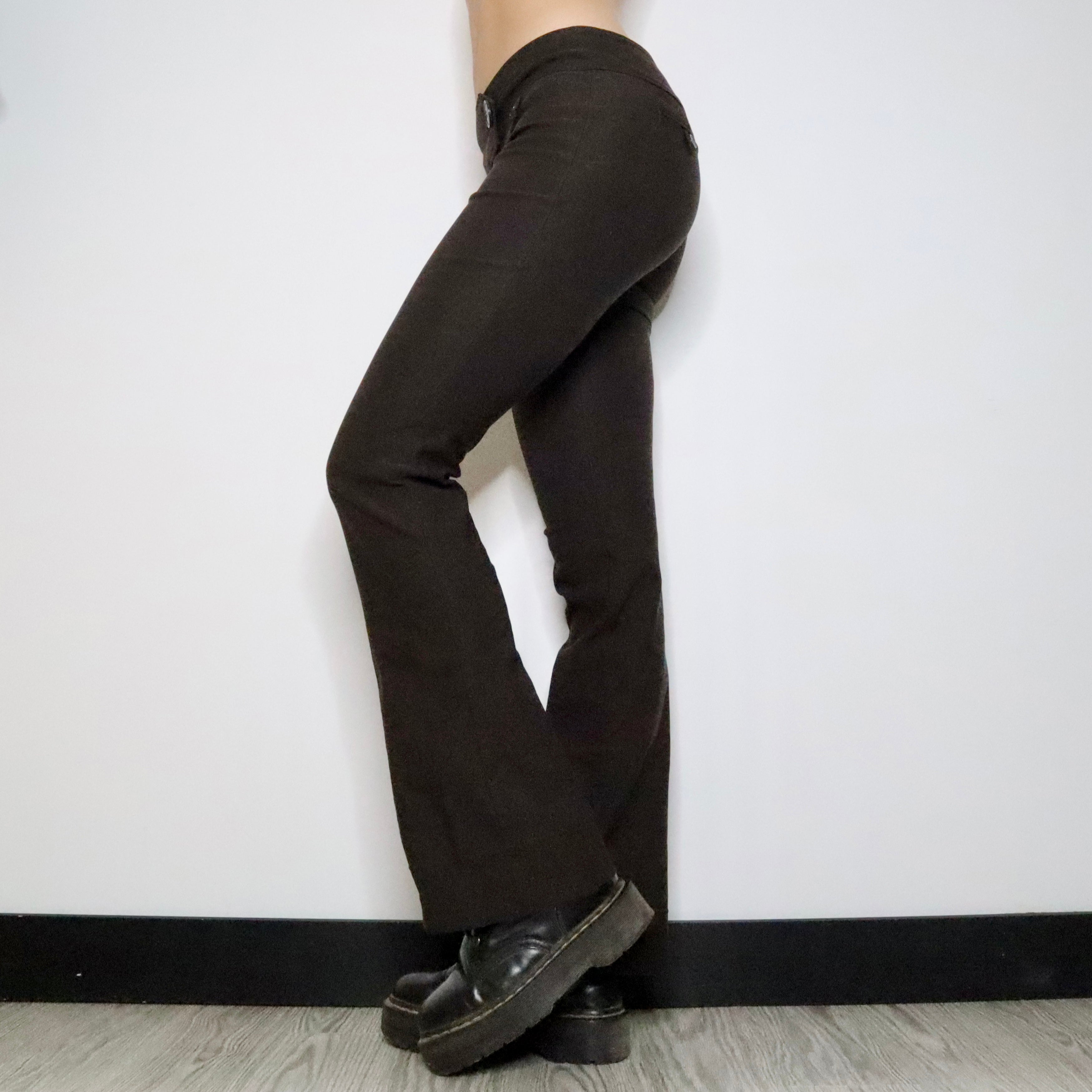 Low Rise Brown Flare Pants (Small)