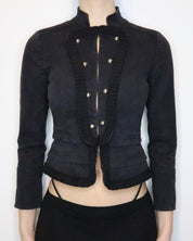 Karen Millen Black Military Jacket (Small) 