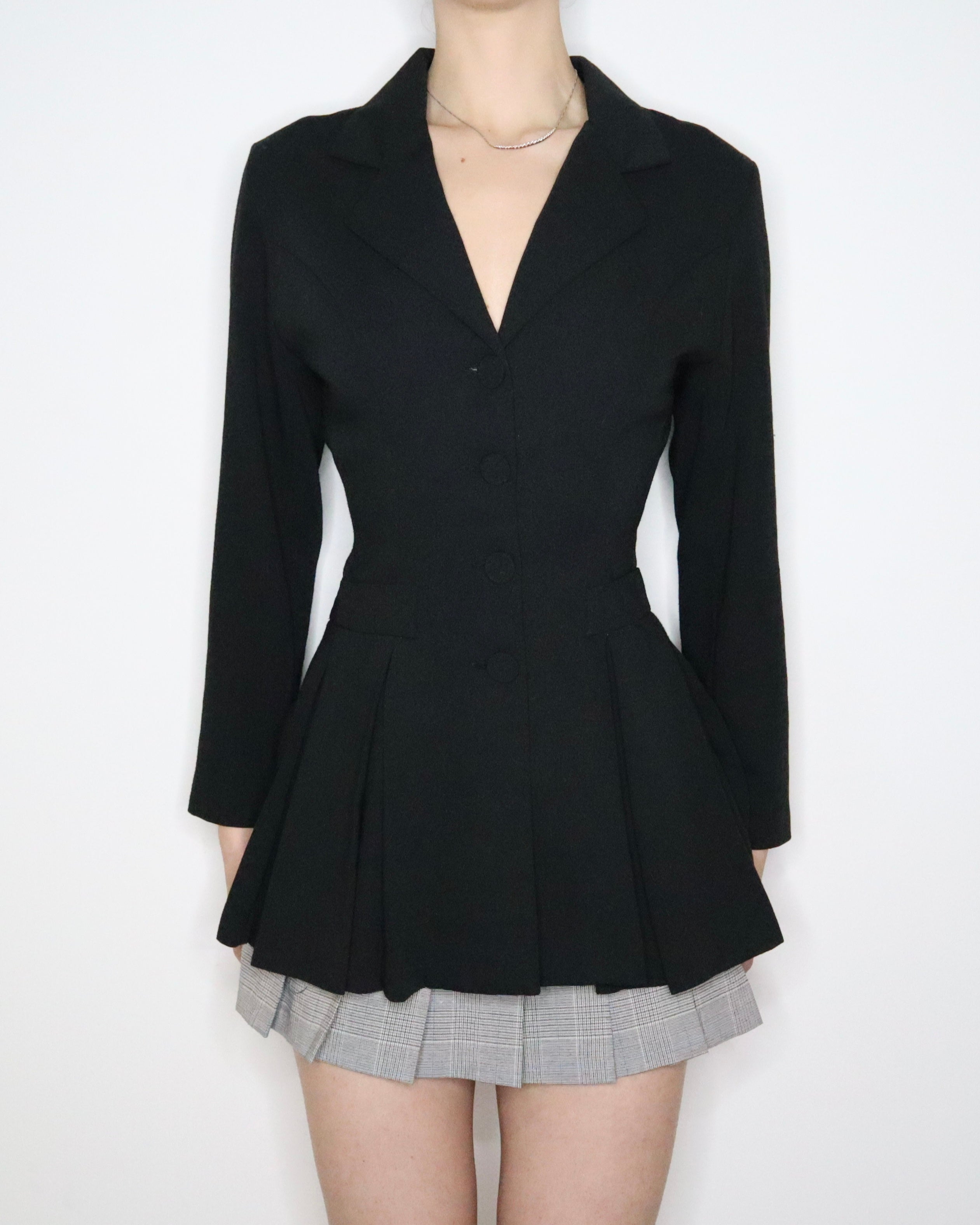 Black Blazer Blouse (S-M) 