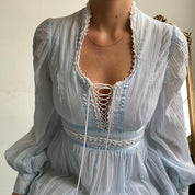 1970s baby blue Gunne Sax
