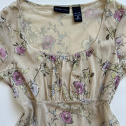 floral mesh milkmaid top