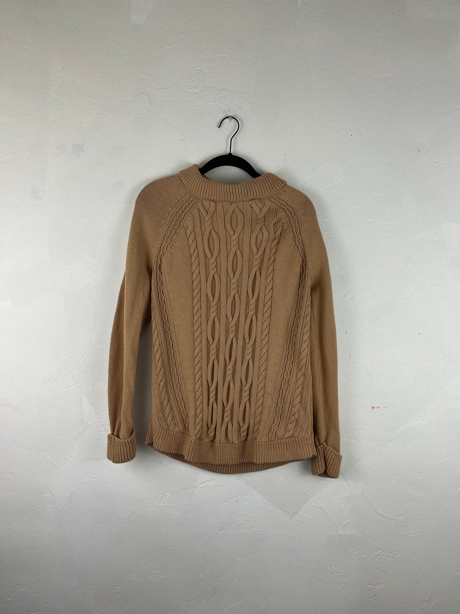 Camel cable knit