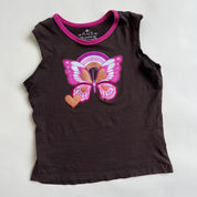 Y2k Brown butterfly tank