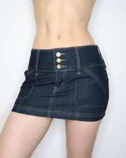 Denim Cargo Mini Skirt (Small) 