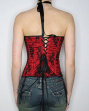 Red Lace Overlay Corset (Medium) 