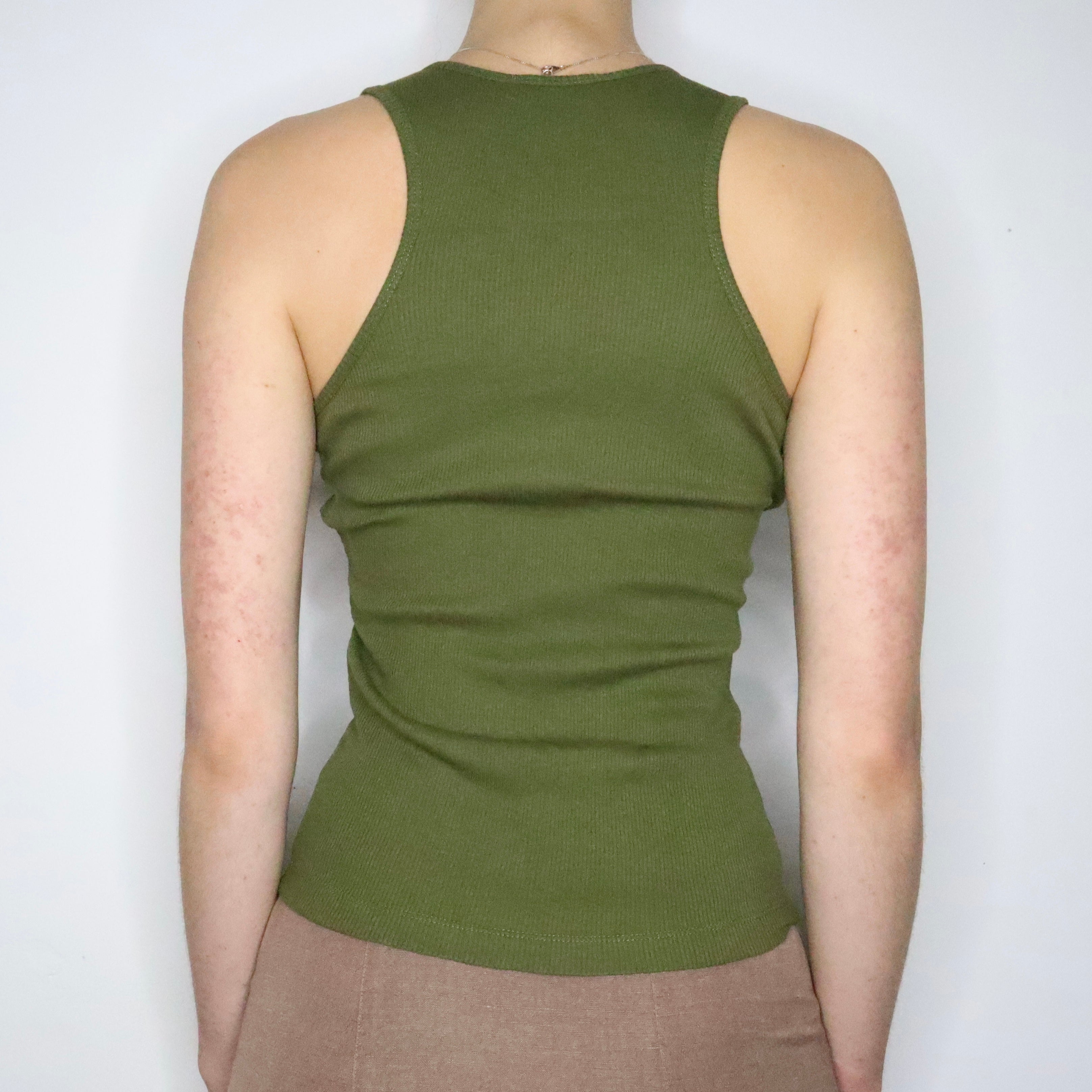 Green Beaded Tank Top (Small)