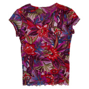 90s Floral mesh tee