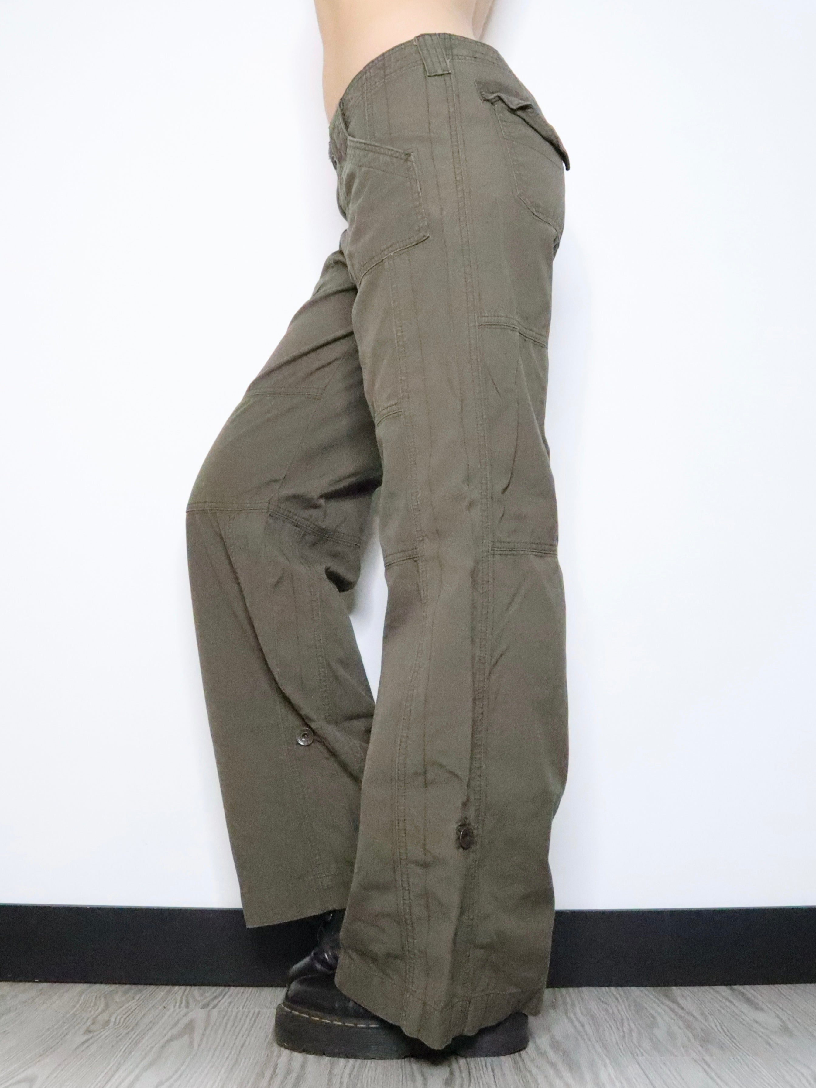 Baggy Green Cargo Pants (Large) 