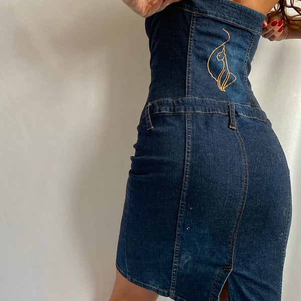 baby phat dress Baby Phat denim tube dress – Holy Thrift