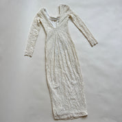 Vintage cream lace midi dress