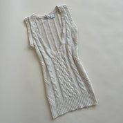 Deep v cableknit vest