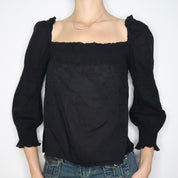 Miss Sixty Black Peasant Blouse (Medium)