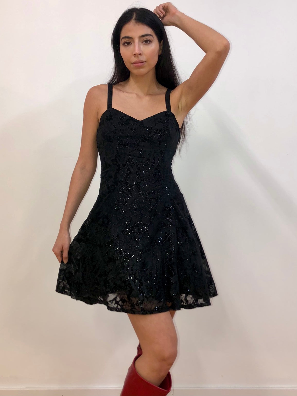 Black Full Skirted Mini