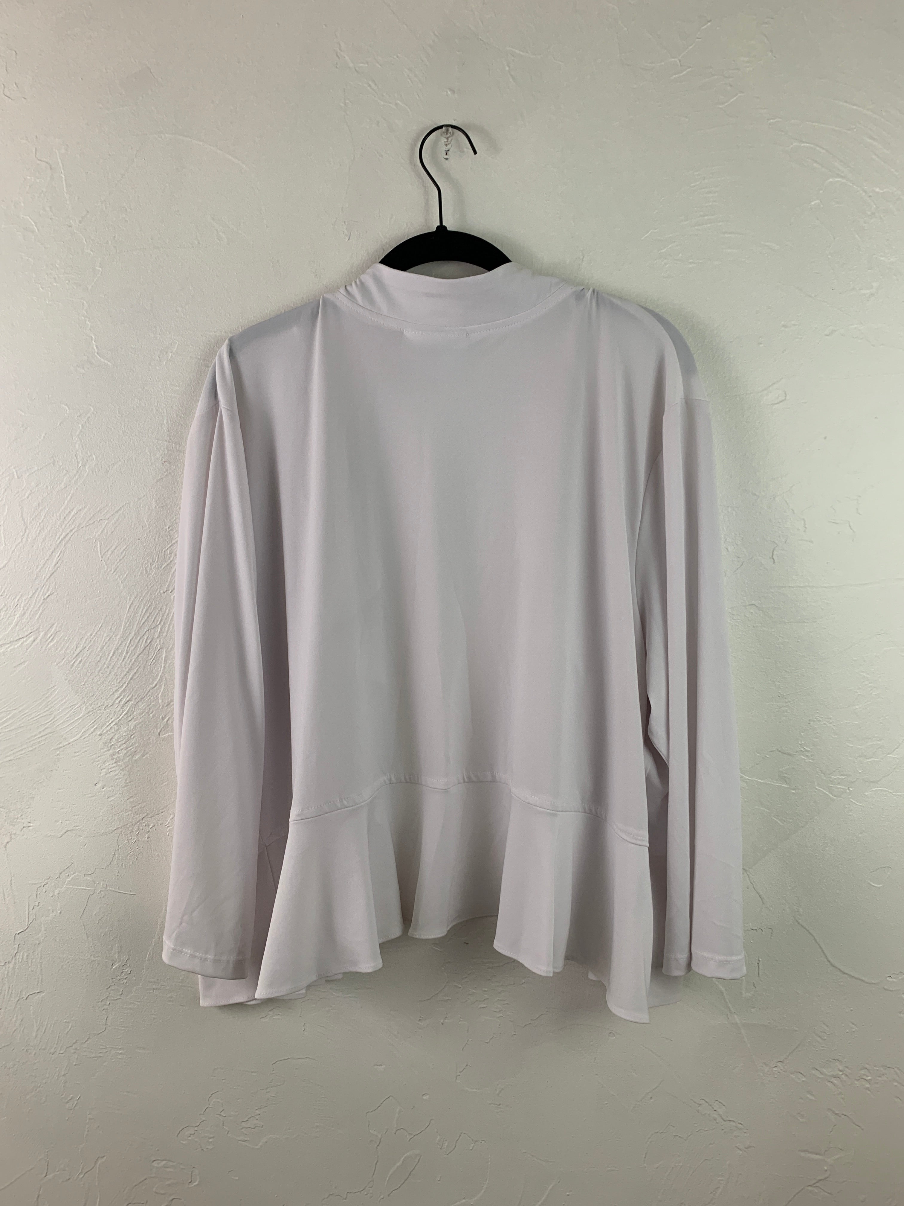 White slinky cardigan 2X