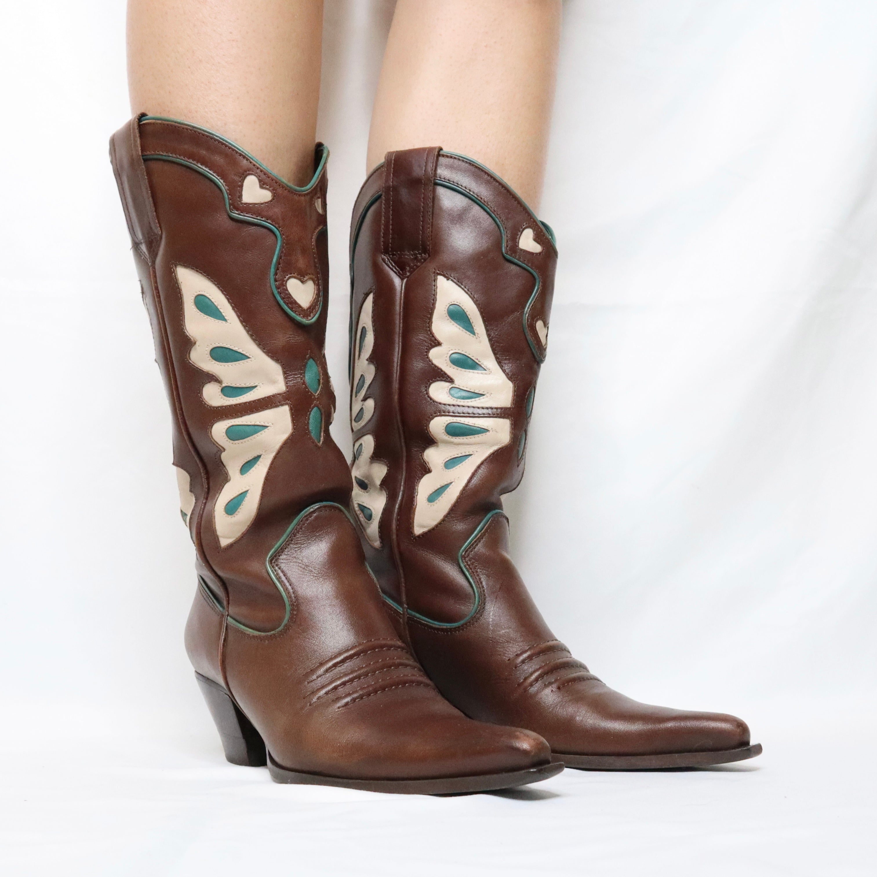 90s Butterfly Cowboy Boots (6)