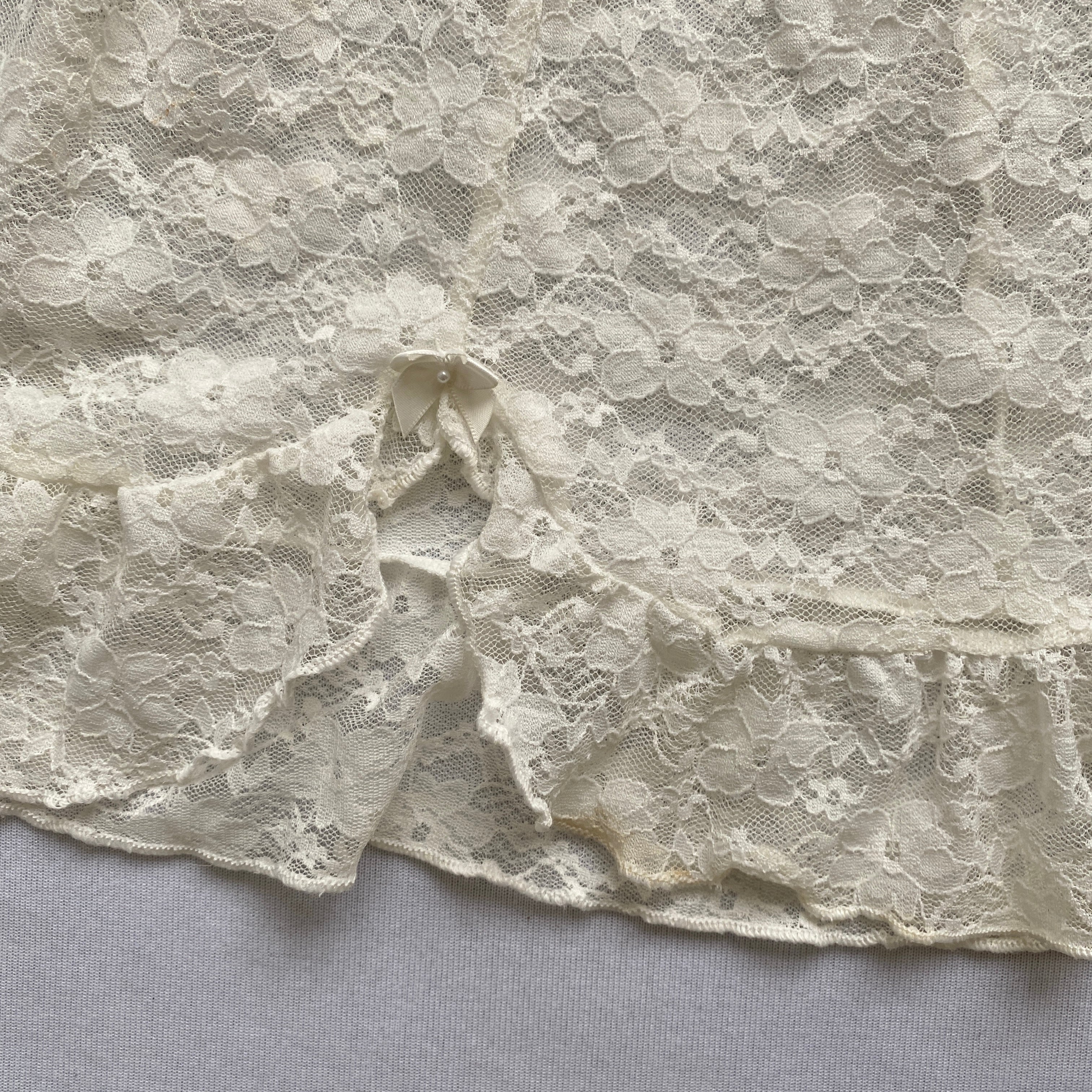 lace and pearl bridal slip
