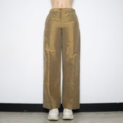 Alberta Ferretti Bronze Linen Pants (S-M)