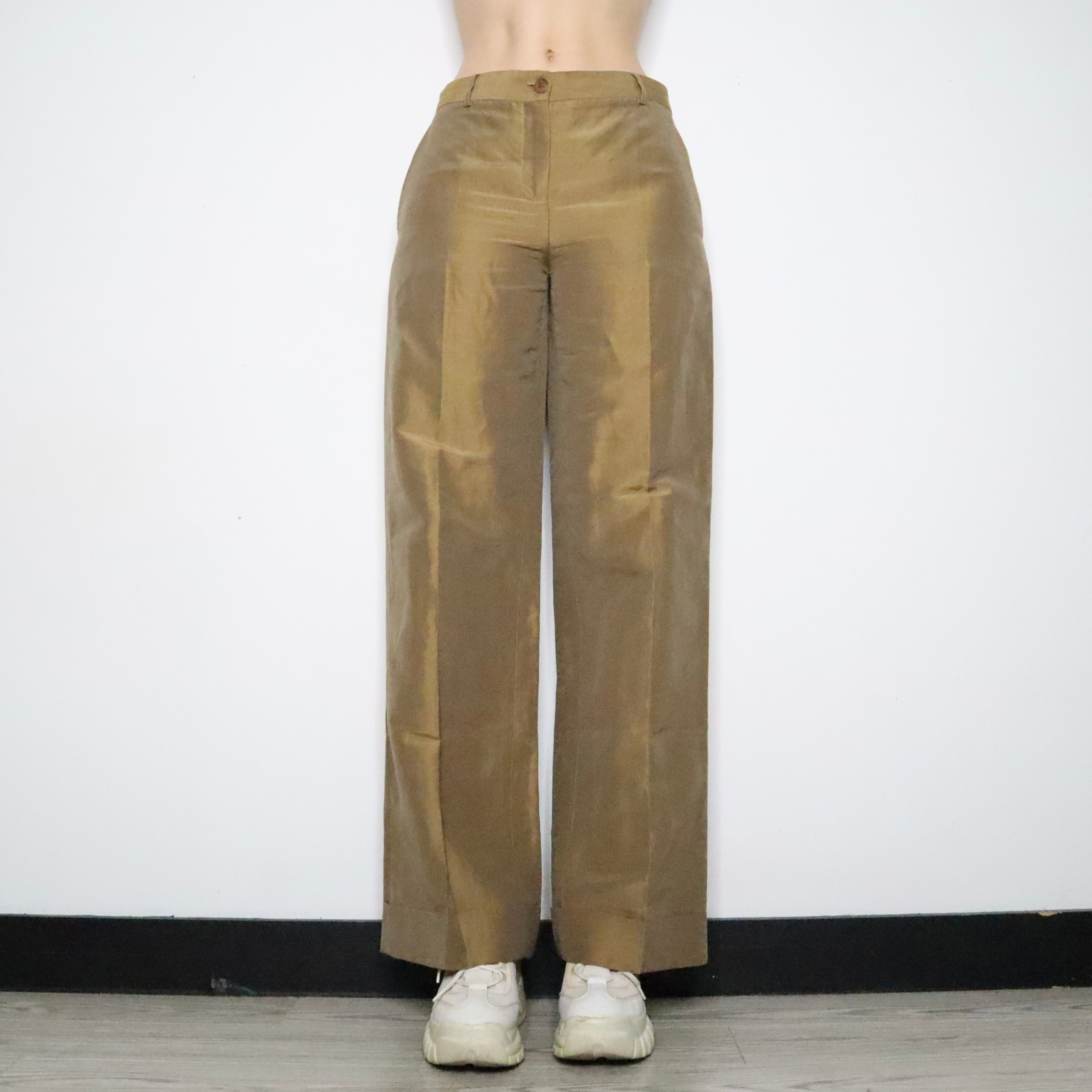 Alberta Ferretti Bronze Linen Pants (S-M)