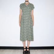 Green Floral Maxi Dress (Medium) 