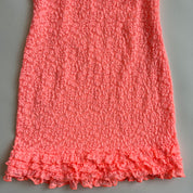 coral sheer lace slip S