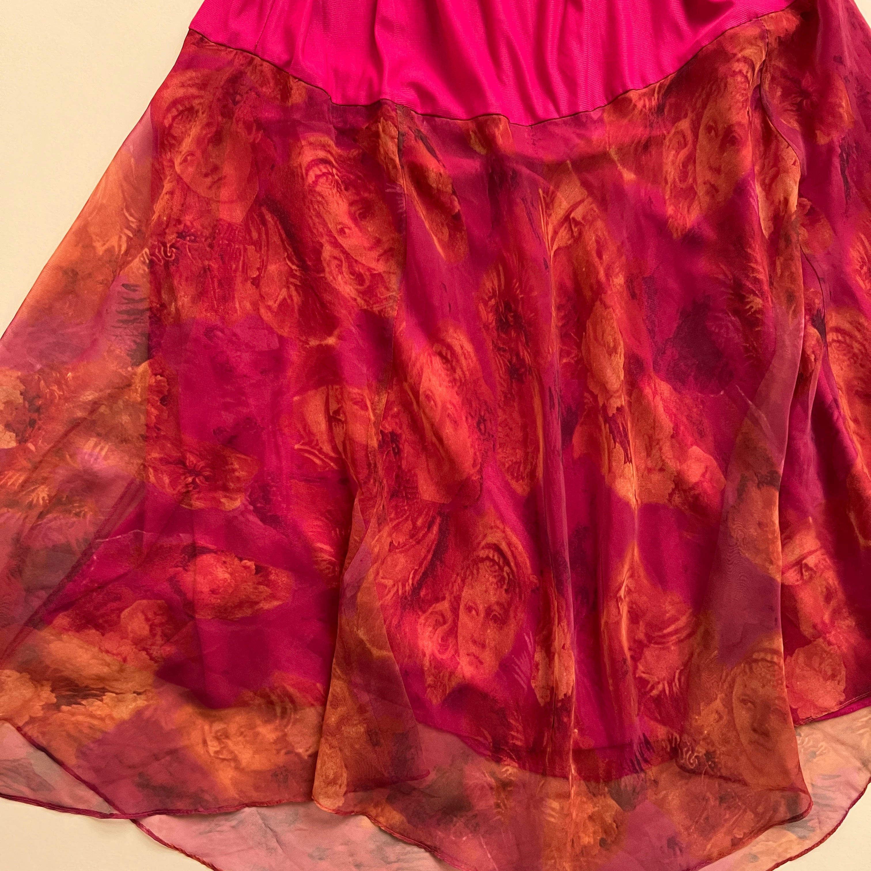 Vintage face print maxi sz xxxl