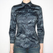 Moschino Y2K Cyber Blouse (Medium)
