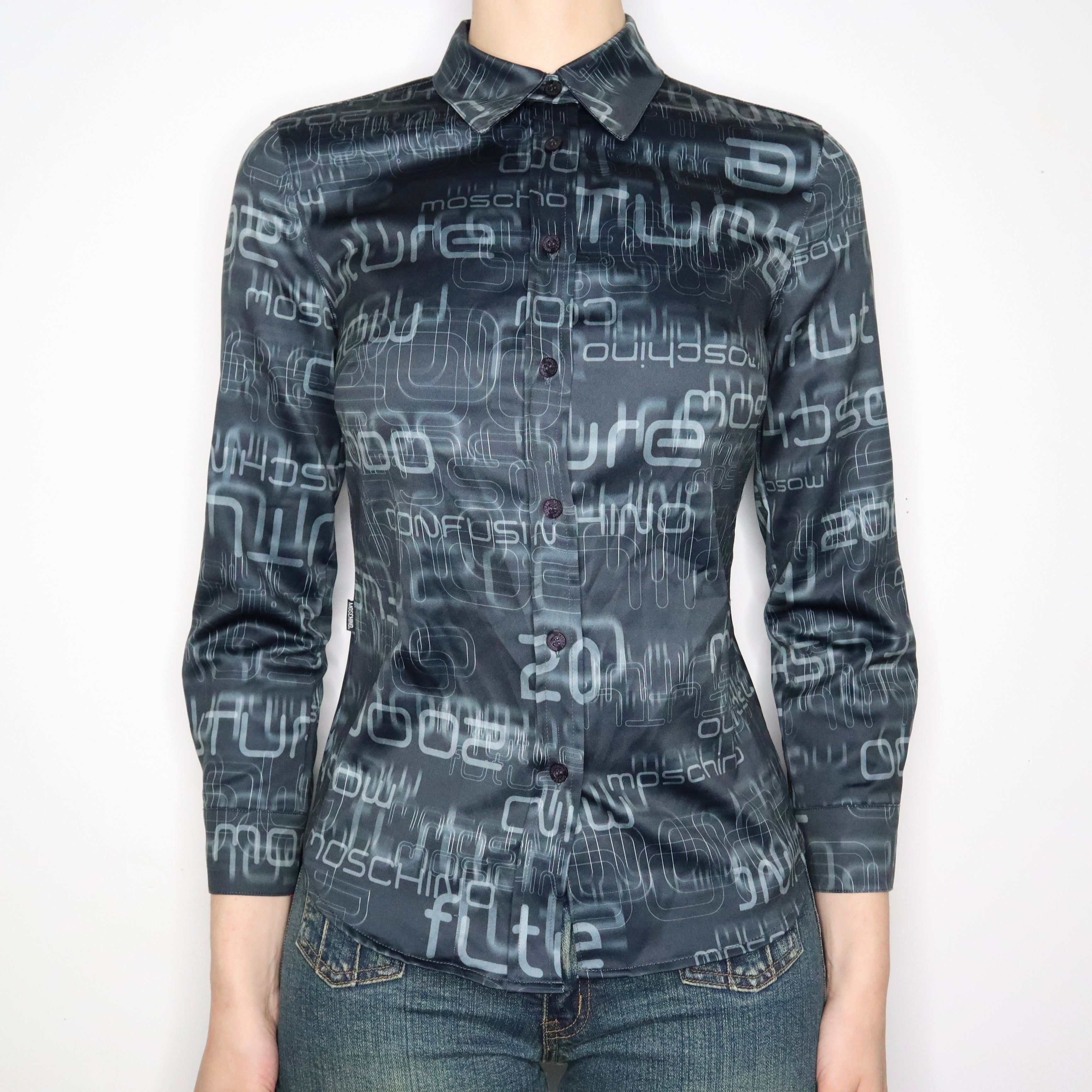 Moschino Y2K Cyber Blouse (Medium)